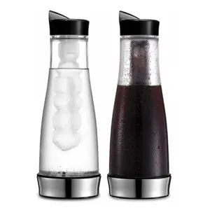 Cafeteira coador de fermentação fria com filtro, coador de gelo com tampa removível e reutilizável perfeito para calor ou reutilizável iced