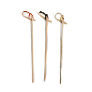 <span class=keywords><strong>Pan</strong></span> <span class=keywords><strong>de</strong></span> la comida trenzado decorativo <span class=keywords><strong>de</strong></span> cóctel <span class=keywords><strong>de</strong></span> bambú nudo pinchos - Product Image 1