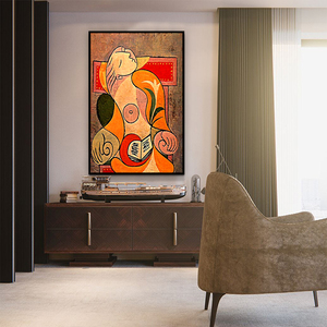 Nouvelle arrivée, <span class=keywords><strong>peinture</strong></span> abstraite féminine de style Picasso, faite à la main - Product Image 2