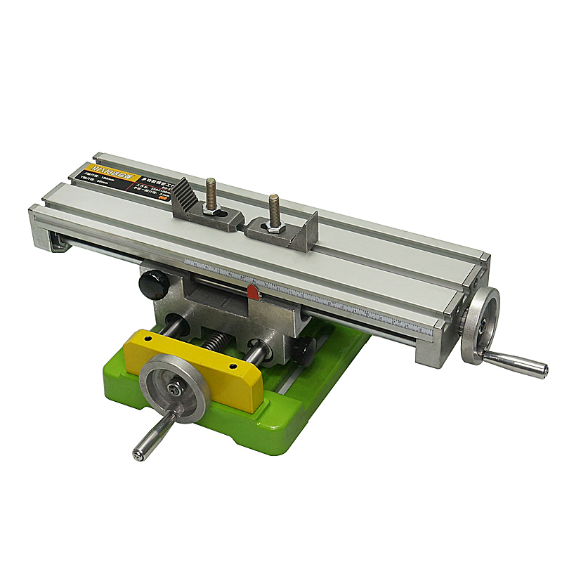 X-Y Axis Bench Cross Slide Vise – Milling Drilling Fixture Worktable AB8301, Silver