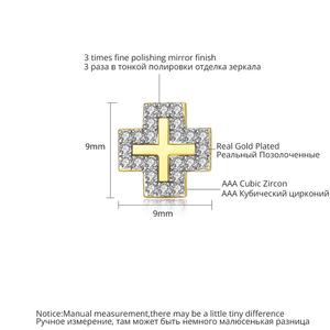 LUOTEEMI Beaded CZ Cross Jewelry For Girls Women Fahion Trendy Stud orecchini Cubic Zirconia Cross Studs - Product Image 2