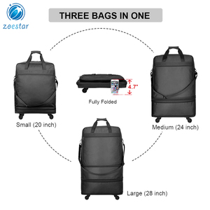 Leggero Carry-on Valigia Grande Capacità Espandibile Indumento Pieghevole Tote Rotolamento Duffel di <span class=keywords><strong>Viaggio</strong></span> Dei Bagagli Del Sacchetto - Product Image 2