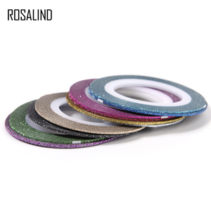 Rosalind 10 Rolls/lot Shiny Glitter Scrub <strong>Nail</strong> Strip Tape DIY Self Adhesive Decal <strong>Sticker</strong> Decoration <strong>Nail</strong> Art Striping Tape - Product Image 4
