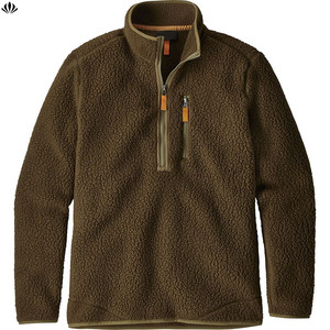Custom <strong>Half</strong> <strong>Zip</strong> Polar Fleece <strong>Jacket</strong> <strong>Men's</strong> Pullover <strong>Jacket</strong> With Zippered Chest Pocket - Product Image 3