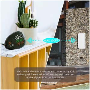 Regalo de oficina escritorio <span class=keywords><strong>reloj</strong></span> termómetro barómetro <span class=keywords><strong>reloj</strong></span> termómetro higrómetro calendario barómetro <span class=keywords><strong>reloj</strong></span> termómetro - Product Image 5