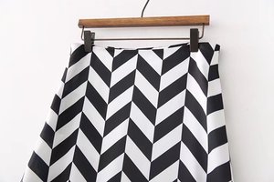 2019 venta al por mayor de las mujeres es <span class=keywords><strong>salvaje</strong></span>-rayas ropa suelta Falda larga - Product Image 3