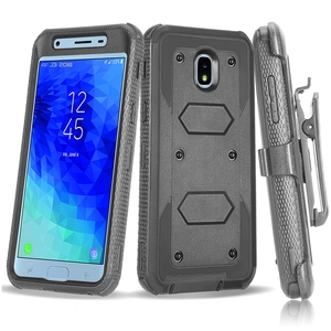 3 en 1 Antichoc Robuste Pour Téléphone Portable <span class=keywords><strong>Samsung</strong></span> Galaxy J3 2018 Clip Ceinture Étuis de Couverture Arrière - Product Image 1