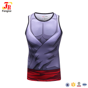 Venta al por mayor 3D Anime hombres <span class=keywords><strong>ropa</strong></span> Bola de Dragón sin mangas gimnasio T camisa - Product Image 4