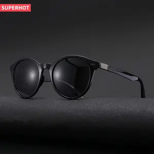 18132款Superhot Eyewear TR90 Frame TAC 1.1镜片2019复古圆形偏光太阳镜