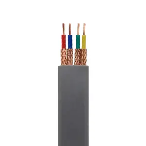 Calidad confiable TVVBP 0,75 sq mm 5-core PVC colorido alambre eléctrico ascensor flexible flat cable