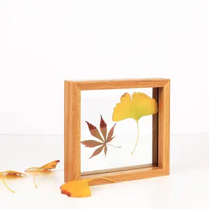 現代の家の装飾証明書透明ガラス額縁写真植物ディスプレイボックス標本フレーム
