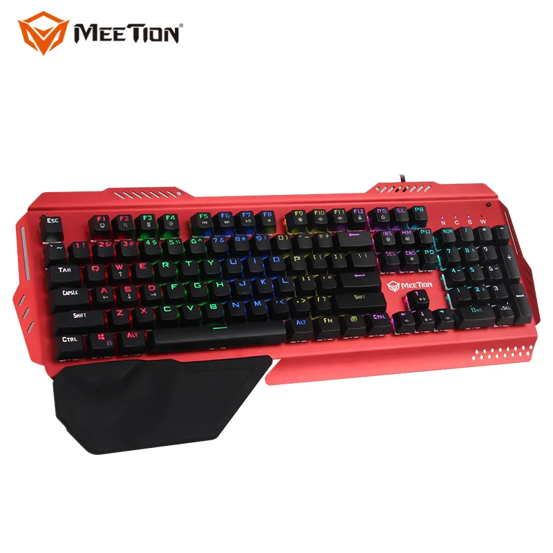 MeeTion-Teclado mecánico MK20 Led láser para juegos, para Pc y Lol