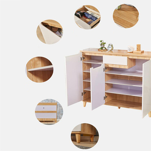 Armario nórdico de madera <span class=keywords><strong>para</strong></span> <span class=keywords><strong>zapatos</strong></span>, armario de almacenamiento sencillo, Zapatero - Product Image 6