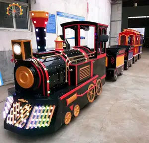 Popular entertainment equipment kids fun train tourist train mini electric trackless train for sale