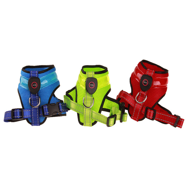 Оптовая продажа USB Перезаряжаемый жилет видимость светоотражающий светодиодный жилет для собак