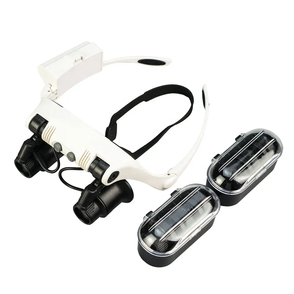 NO.9892G-3A Kacamata Lash Ekstensi Medis Bedah Gigi Loupes Kaca Pembesar dengan Lampu LED