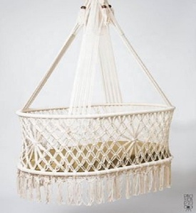 Hamaca Colgante de Macramé Moderna Hecha a Mano para Bebés, Silla Colgante para Muebles de Exterior y Sala de Estar - Product Image 2
