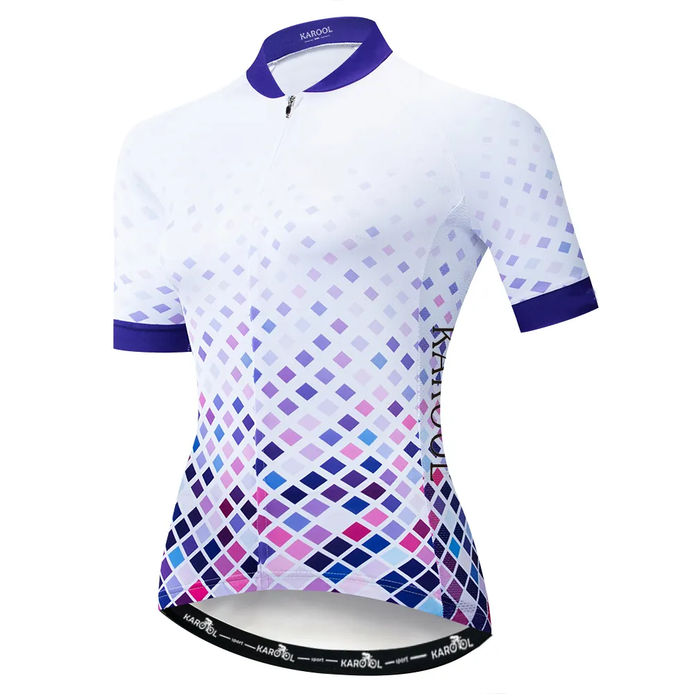 Karool-Jersey de ciclismo sublimado para mujer, ropa para bicicleta de montaña o carretera