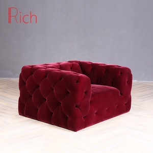 Canapé d'angle rouge en velours, <span class=keywords><strong>meuble</strong></span> de salon, très compact, 2 places - Product Image 5