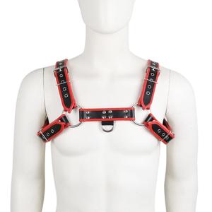 19114 Erotische Homomannen Volwassen Seksspeeltje Rode Schouder Borst Riem Riem Dragen Lederen <span class=keywords><strong>Bondage</strong></span> Fetisj <span class=keywords><strong>Bondage</strong></span> Harnas Voor Mannen - Product Image 2