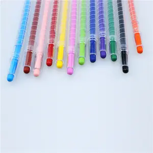 12 kleuren Schilderen Krijt Voor Kinderen Kleur Hoge Kwaliteit Twistable Wax Crayon Set In PP Doos