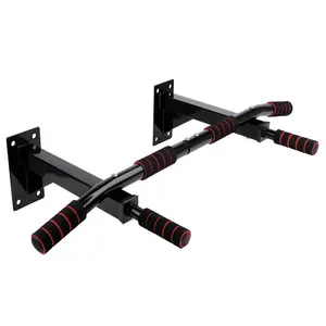 Wellshow Sport Equipment Wall Mounted Chin Up Pull Up Exercise Bar Chinning Up Bars Bracket Workout Dip Station Stands Bars