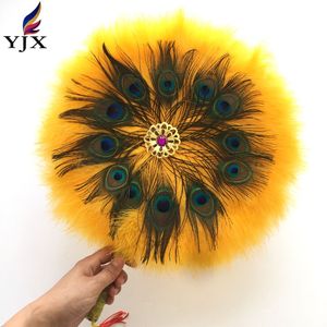 <span class=keywords><strong>Pavone</strong></span> Della Miscela Rotonda A Forma di <span class=keywords><strong>Piuma</strong></span> Tradizionale Africana Ventilatore della Mano di Nozze - Product Image 6