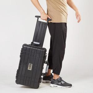<strong>Plastic</strong> Toolbox Trolley Case Instrument Camera Safety Box Foam Insert <strong>Suitcase</strong> With Wheels - Product Image 6