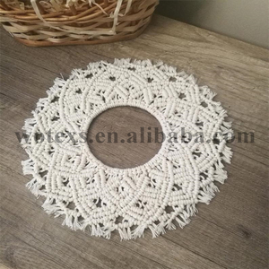 TR1004 vendita Calda <span class=keywords><strong>runner</strong></span> macrame decorazione Maglia di cotone stuoia di tabella accessori di cerimonia nuziale Rotonda boho macrame <span class=keywords><strong>runner</strong></span> - Product Image 1