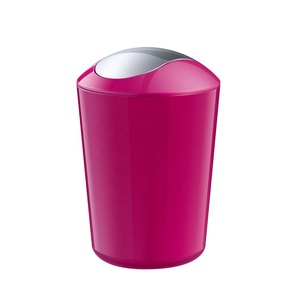 <span class=keywords><strong>Mini</strong></span> pattumiera per uso domestico bianco rosa con struttura in piedi porta rifiuti in plastica