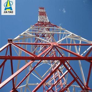 100 pies autoportantes de acero galvanizado en caliente galvanizado GSM LTE antena celular móvil telecomunicaciones bts refugio - Product Image 6