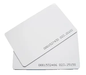 Tarjeta de proximidad inteligente rfid tk4100, de plástico, blanca, frecuencia de 125khz, chip de identificación, tarjeta en blanco de pvc