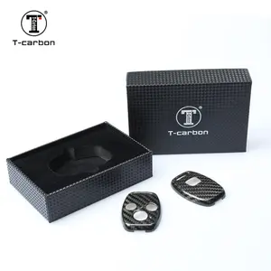 T-carbon 3 Buttons Carbon Fiber Car Key Case For Honda Key Cover Auto Interior Accessories Factory Sales