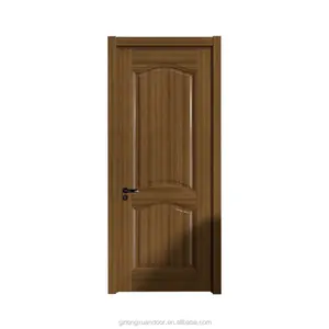 Grão de madeira simples MDF laminado portão principal porta de madeira design house quarto PVC porta interna