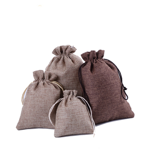 Barato brevedad logotipo personalizado material de yute bolsa de alta calidad bolsa de regalo - Product Image 1