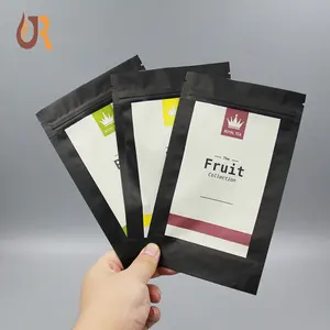 Orgánica Biodegradable bolsa de té vacía de papel/doypack ziplock de papel de aluminio bolsas de papel