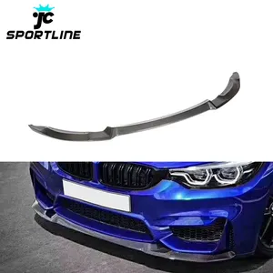 פחמן סיבי M4 מול שפתיים ספליטר ספוילר עבור BMW F82 F83 M4 F80 M3 2014 - 2019