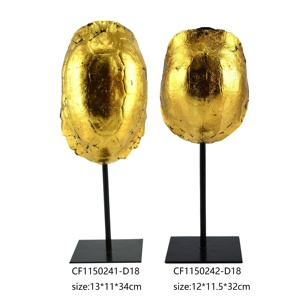 Base di guscio di tartaruga decorazione per la casa con scultura in metallo artificiale europa resina artigianale deposito di 30% animale CF1150242 realistico - Product Image 5