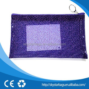 En gros Suspendu Toilette Maquillage Sac Transparent Organisateur Élastique Maille <span class=keywords><strong>Pochette</strong></span> Cosmétique De Dames - Product Image 3