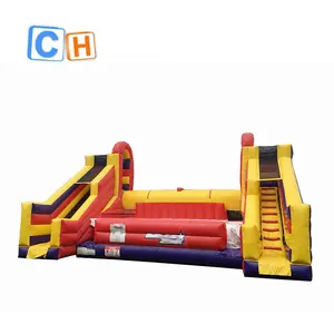 Inflatable Interctive Game Battle Zone Jousting Obstacle Course、OutdoorインフレータブルBattle Zone Joustingスポーツゲーム