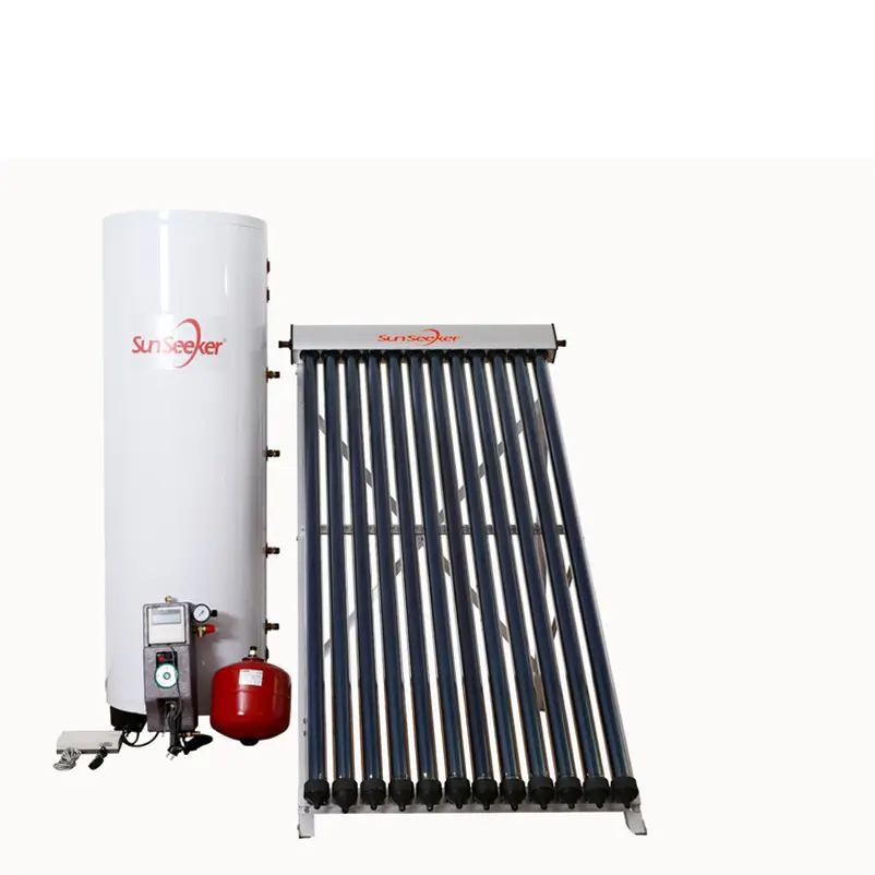 Dividida fábrica sistema de calefacción de agua Géiser tubo de calor precio separado presión calentador solar