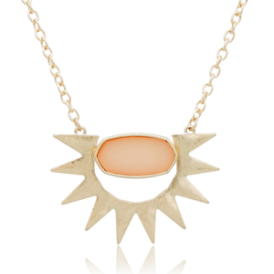 Venta <span class=keywords><strong>al</strong></span> por mayor de moda de joyas de oro de 18 k para el <span class=keywords><strong>sol</strong></span> y la luna cuántica COLLAR COLGANTE de joyería de encanto - Product Image 1
