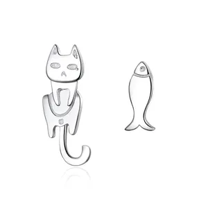 2019 Qings Cat And Fish Earrings 925 Sterling Silver Earrings With High Quality