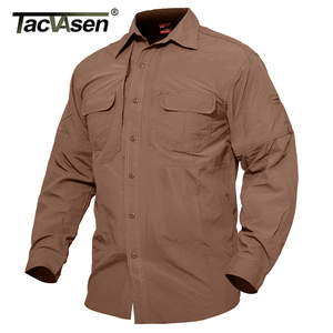 Venta al por mayor Tacvasen de los hombres de secado rápido de manga larga camisa de vestir de nylon de pesca Pesca camisa - Product Image 1
