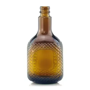 12 oz. (355 ml) Amber Glass Stubby Beer Bottles, Pry-Off Crown, 26