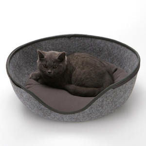 Herstellung umwelt freundliche Katzen höhle Eierform Filz Haustier Bett - Product Image 3