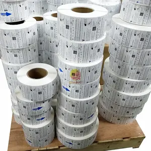 Aangepaste Beveiliging A4 Papier Barcode Label Sticker Jawelry Printer Pvc Waterdicht Barcode Label Roll