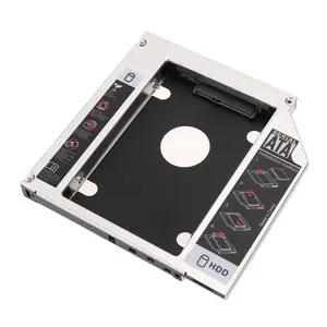 Aluminium Universal SATA interface 12.7mm 2.5 "Hard Disk Drive Case Laptop CD/DVD 2nd SSD HDD optibay caddy