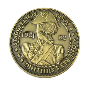 制币镀金纪念品黄铜金属钨镀金硬币
