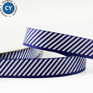 (ligamento tafetán cinta de 1 "azul real tejer grogrén (ligamento tafetán cinta con estampado a rayas - Product Image 4